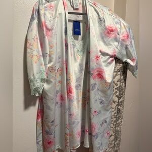 Apt. 9 Pastel Floral Kimono with Lace